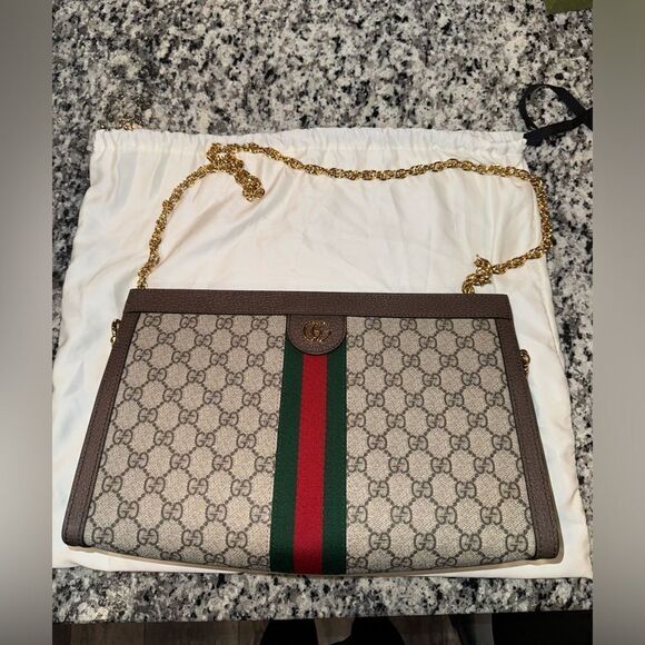 Gucci Medium GG Supreme Ophidia Shoulder Bag - Picture 8 of 8